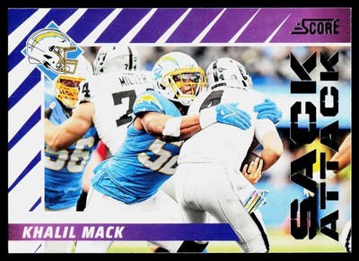 2024 Score Sack Attack Khalil Mack #9 Los Angeles Chargers