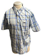 Chaps Men’s Shirt Size L Short Sleeve Button-Down Easy Care Casual Dress