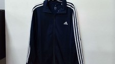 ADIDAS MEN'S ESSENTIALS 3 STRIPES TRICOT TRACK JACKET SIZE XL NAVY