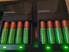  2 Two Duracell NiMH Class 2 Chargers  8 Duracell 1300 mAh Rechargeable AA
