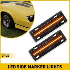 Smoked LED Bumper Side Marker Light For 1982-92 Chevy Camaro Pontiac Firebird UO