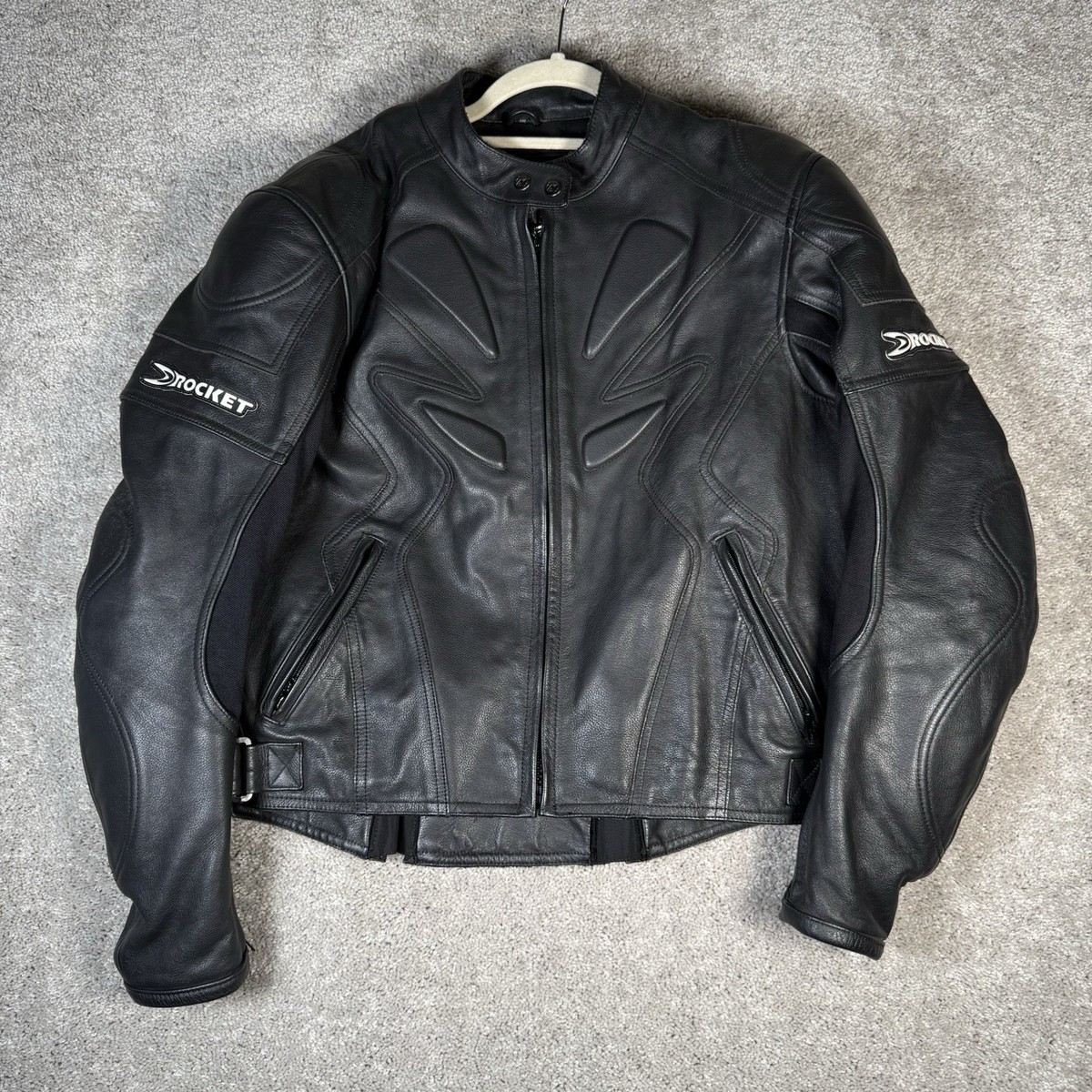 Joe Rocket Women's XL Black Leather Heavy Padded Motorcycle Biker