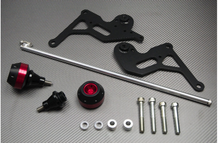 Tampons de protection rouge moto Suzuki GSX-R 1000 2012 2013 2014 2015 2016