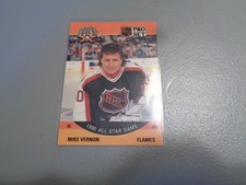 1990-91 Pro Set Hockey All-Star Mike Vernon Calgary Flames #338