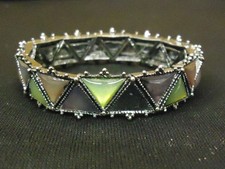 Designer Fashion Bracelet Chain/Link Metal Female Adult Silver/Green/Brown