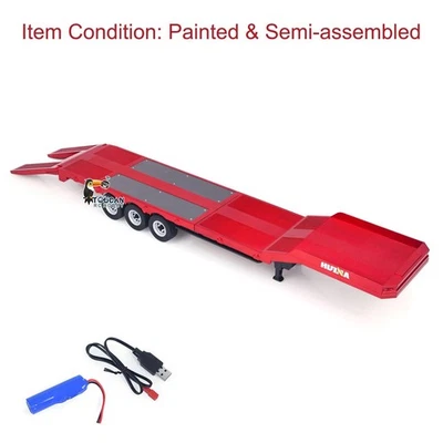Limited Stock 3Axle Semi Trailer Flatbed 1502 for 1/18 HUINA RC Tractor Truck - Image 1 of 4