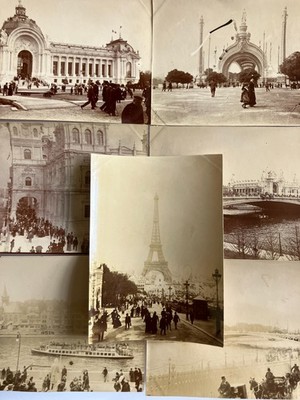FOTOS PARIS 1900: 7 ANSICHTEN WELTAUSSTELLUNG EIFFEL Grand PALAIS Citrate