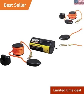 Innovative Magnetic Cable Pulling System - Swivel Eyelet & Storage Tube Included