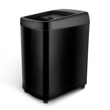 Motion Sensor Trash Can with Roll Lid & Wheels - Automatic Touchless Trashcans (