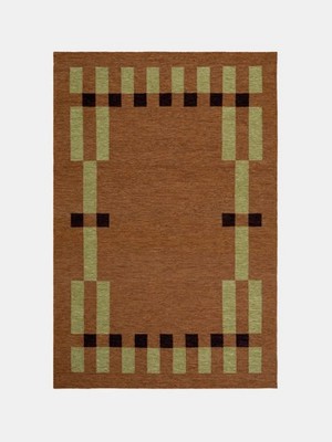 Antique Scandinavian Swedish Kilim Tile Handmade Flat weave Boho Large Area Rug