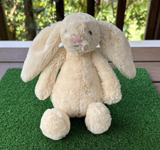 Jellycat Small Bashful Bunny Buttermilk Plush Light Yellow BASS6PRI 8" Used