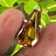 Natural 27 Ct Orange Sapphire Certified Loose...