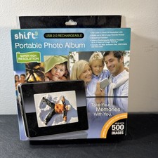 NEW Shift Portable Photo Album 500 Images Color 3.2 inch LCD High Resolution USB