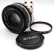 Excellent Nikon Ai-S NIKKOR 50mm f/1.8 MF Pancake Lens From Japan【NK-A40】
