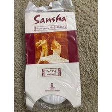 Sansha Pro Ref.1 White Canvas Demi-Pointe Soft Ballet Shoes S1C Size 7 M