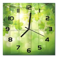 Design-Wanduhr Mit FließEnden Zeigern KastanienbläTter Schwarze Zeiger 30X30 Cm