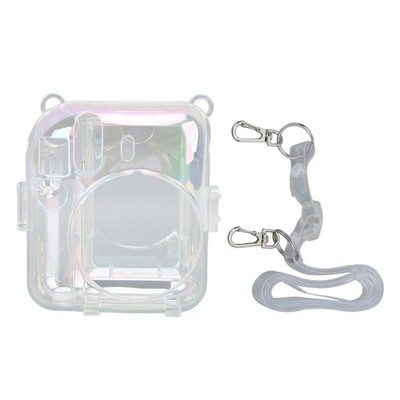 Kamera Schutzhülle für Fujifilm Instax Mini 12 mit Schultergurt, Transparent
