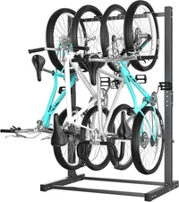 Freestanding Bike Rack, Vertical Bike Storage Stand for Garage, Indoor Bicycle O