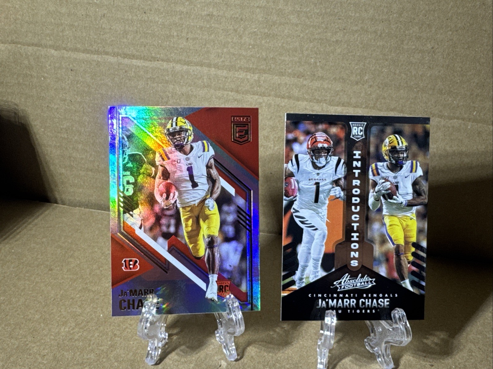 2021 Jamarr Chase Pink Parallel Donruss Elite Rookie Card #121 Absolute Intro