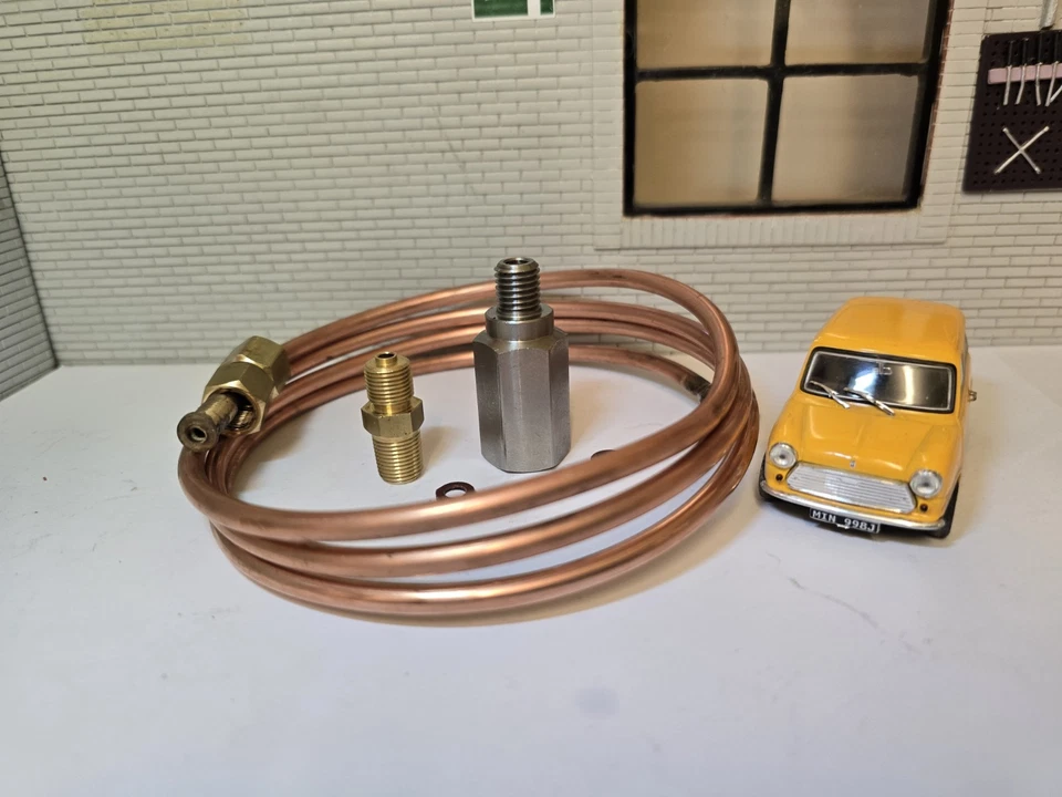 Austin Mini Morris Oil Pressure Gauge Adaptor Copper T Piece Set A Series Smiths - Image 4 of 4