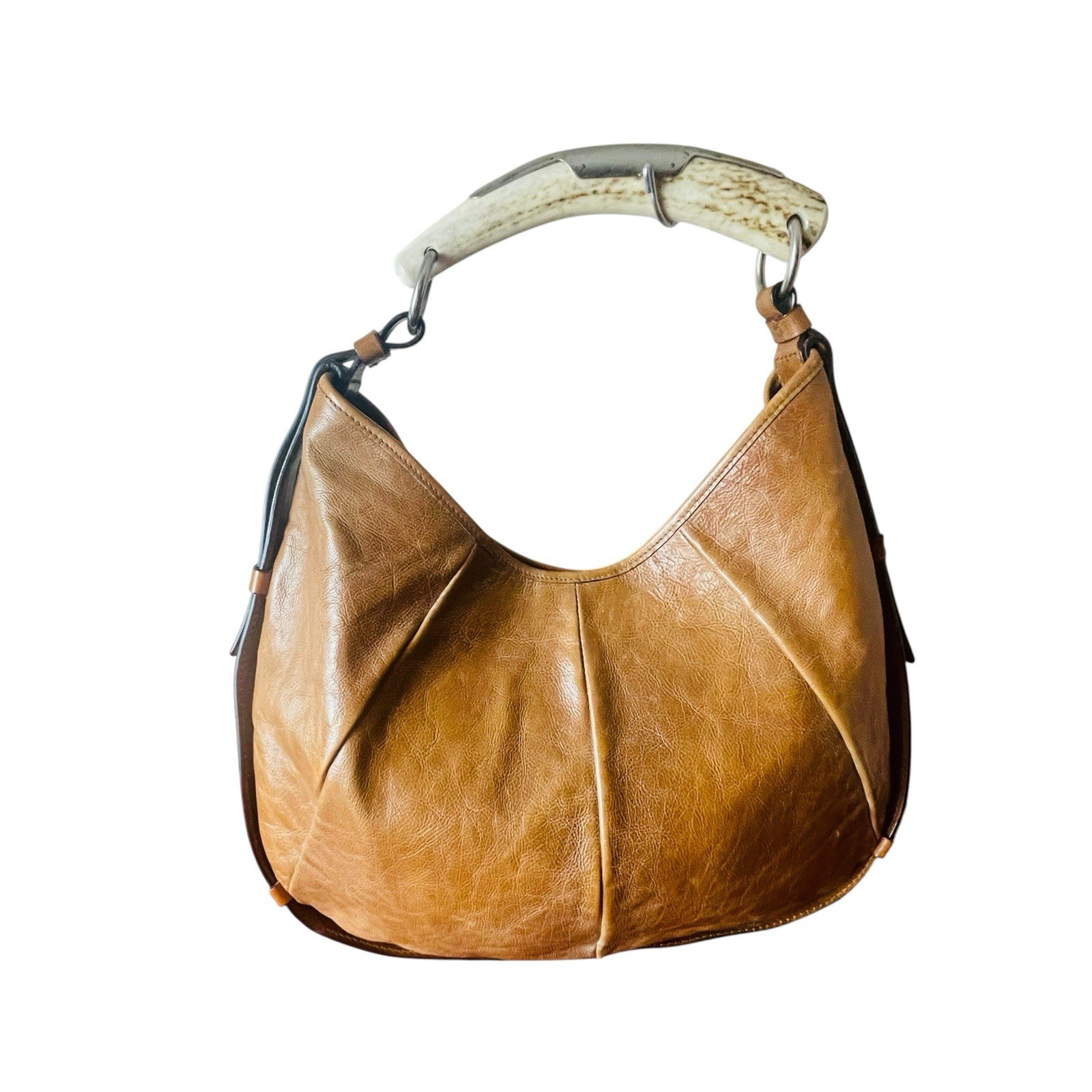 Yves Saint Laurent Mombasa Brown Leather Hobo Bag