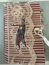 Handmade Junk Journal 25 Pages Paper Ephemera Alice Pink Roses Theme Unique