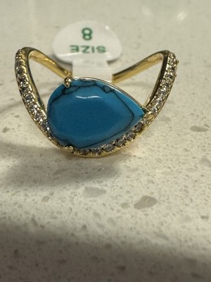 Bomb Party December Birthday Ring Size 8 Gold Plating