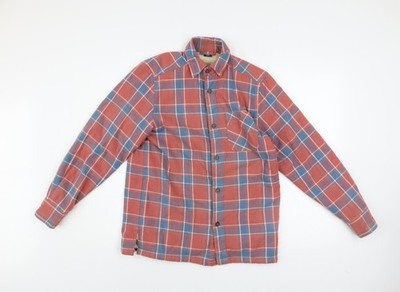 Cotton Traders Herren Terracotta Karo Flanell Hemd XS Langarm