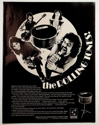 Maestro Rover Rotating Speaker Vintage 1970s Rock Band Magazine Ad Ephemera