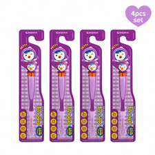 Petty Kids Toothbrush 4pcs Set Soft Dual Bristles Non-Slip Handle 3 