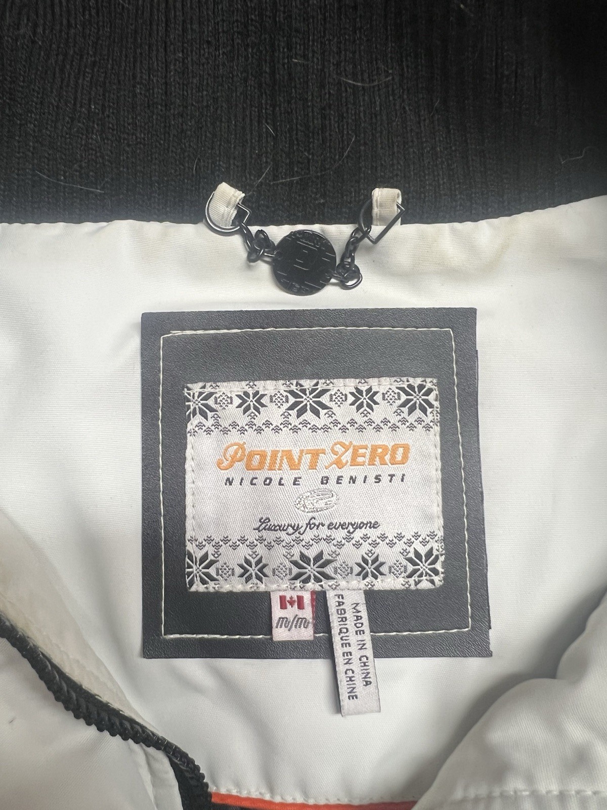 Point Zero jacket Fur Hood White Size medium Mult… - image 8