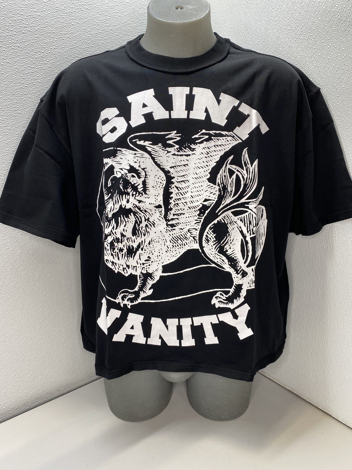Saint Vanity Mens T-Shirt Black/White Size 2XL Griffin Logo Graphic Short Sleeve