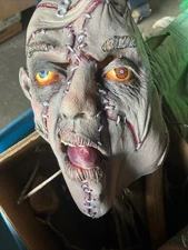 Vintage 2000 Paper Magic Group Halloween Mask Zombie Monster Staple Face Scary