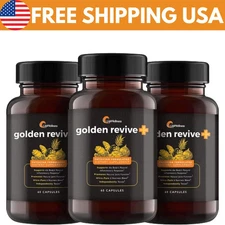 (3 Pack) UpWellness Golden Revive + Joint Support Supplement Featuring Turmeric