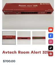 AVTECH SOFTWARE INC ROOM ALERT 32E W/O AC ADAPTER - INCLUDED BRACKET MOUNTS