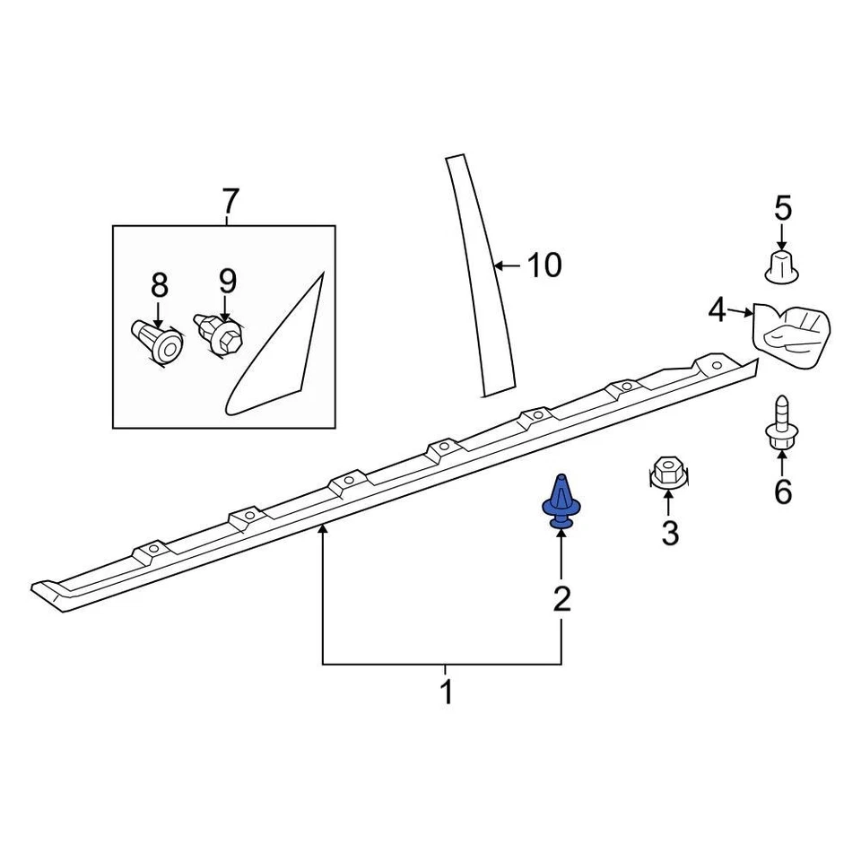 For Toyota Tundra 2001-2006 Toyota 9046710162 Fender Molding Retainer Foto 4 de 4