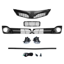 6PCS Front Bumper Grille Fog Light Cover Trim Set For 2012 2013 2014 To-yota...