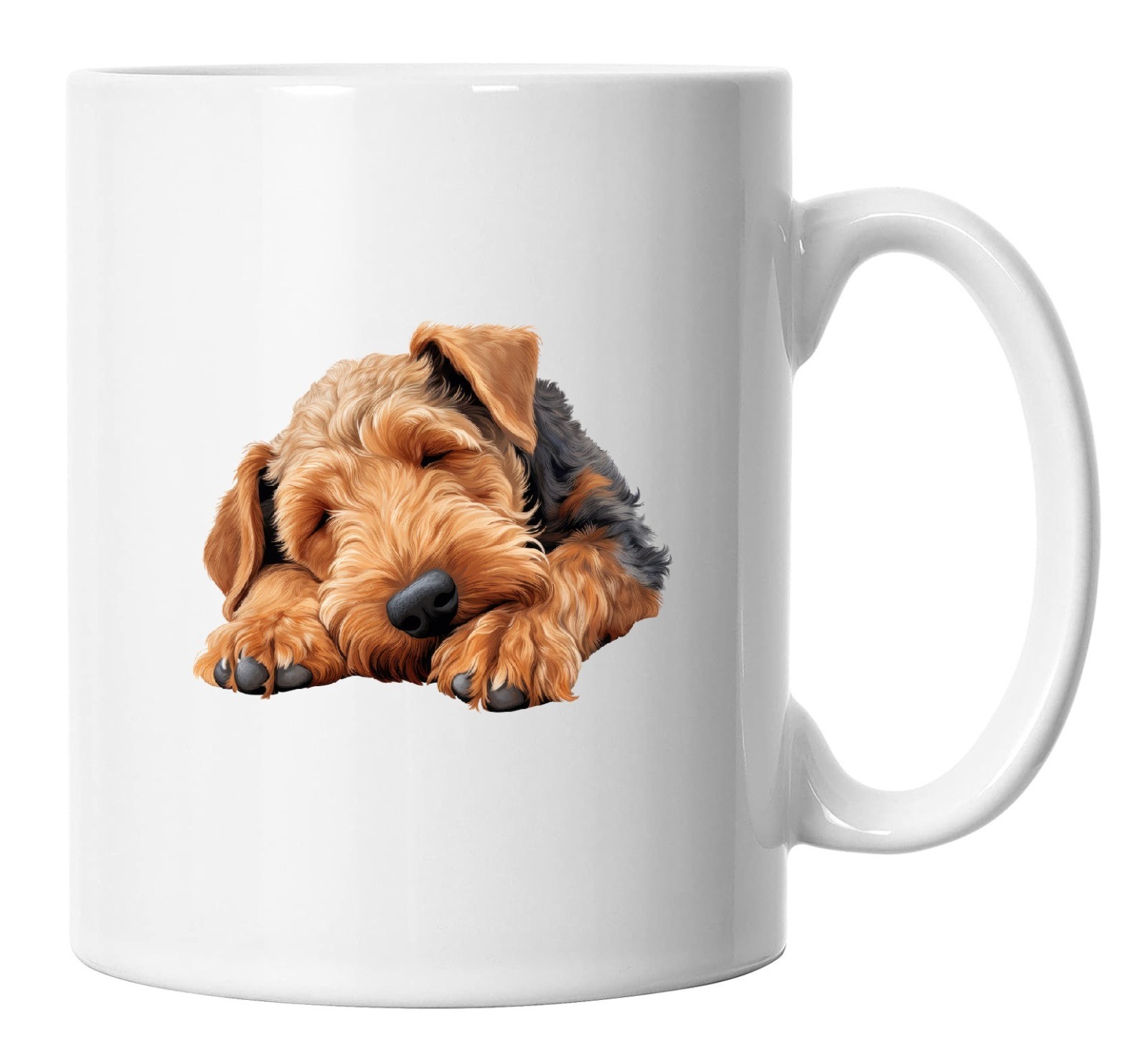 Airedale Terrier Mug Sleeping Laying Down,  Airedale Terrier Dog Lover Gift