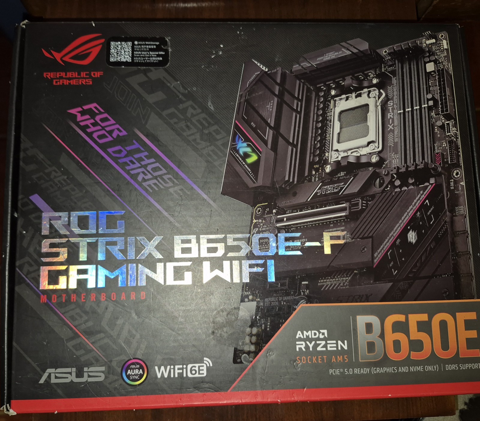 ASUS ROG STRIX B650E-F GAMING WIFI Motherboard - AMD AM5 ATX (Read Description)