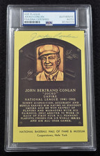 JOCKO CONLAN Signed Yellow Postcard-HALL OF FAME-WHITE SOX-UMPIRE-PSA