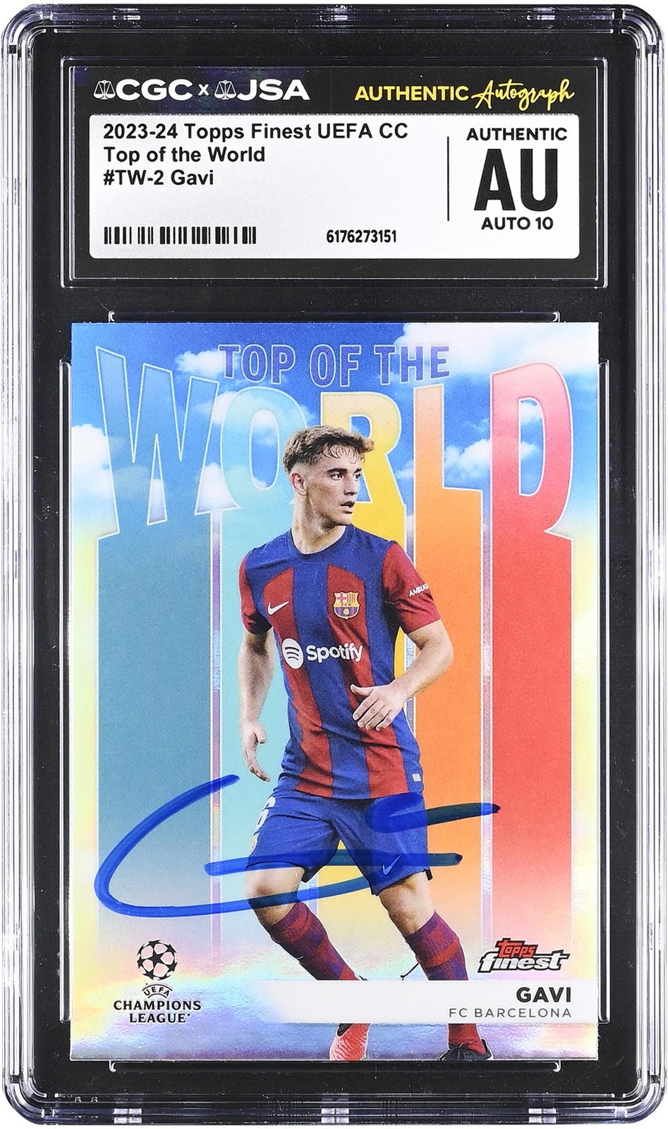 Autographed Gavi FC Barcelona Card Fanatics Authentic COA Item#14660219 view 1