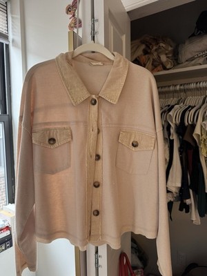 Altered State Brown Button Up Top Size Large