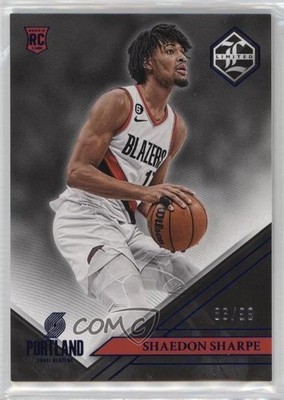 2022-23 Panini Chronicles Limited Blue 66/99 Shaedon Sharpe #377 Rookie RC 0c6