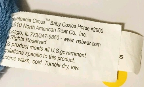 North American Bear Co Baby Cozies Pferd #2960 Lovey Plüschtier Kuscheltier Rarität - Bild 7 von 8