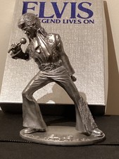 ELVIS PRESLEY PEWTER FIGURINE - NUMBERED & WITH CERTIFICATE OF AUTHENTICITY