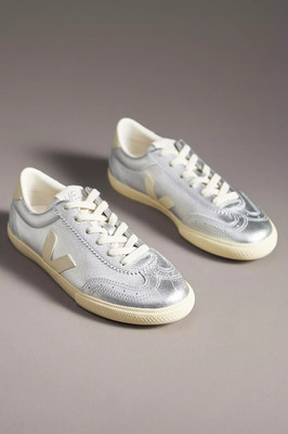 Veja Volley Leather Sneaker Silver/Pierre sz Women s 42EU/11US New in Box