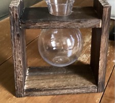 Hydroponic Plant Station With Rustic Wooden Stand, BRAND NEW