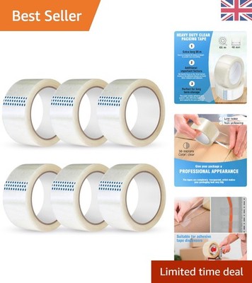 6er Pack transparentes Packband 48 mm x 66 m - starke Haftung & wasserabweisend