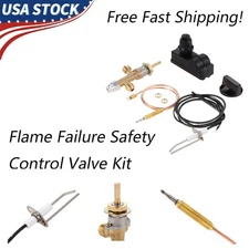 Grill Fire Pit LPG Propane Gas Control Valve Kit With Igniter Assembly Fittings