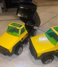 1993 Tonka Yellow and Black Construction Dump Truck Metal Model Number M-6944-2